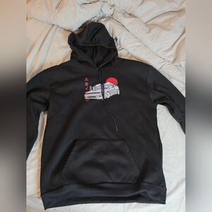 ROMWE Black and Red Graphic Jacket